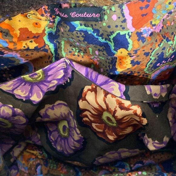 Gertie Couture Boiled Felted Alpaca Wool South American Boho Folksy Tote Bag Mul - Picture 8 of 9